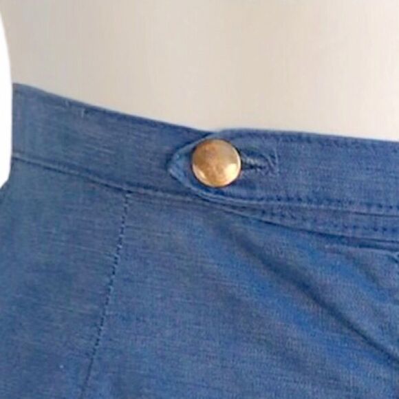 Vintage 1960s Embroidered Striped Pants Blue Small - Picture 16 of 16